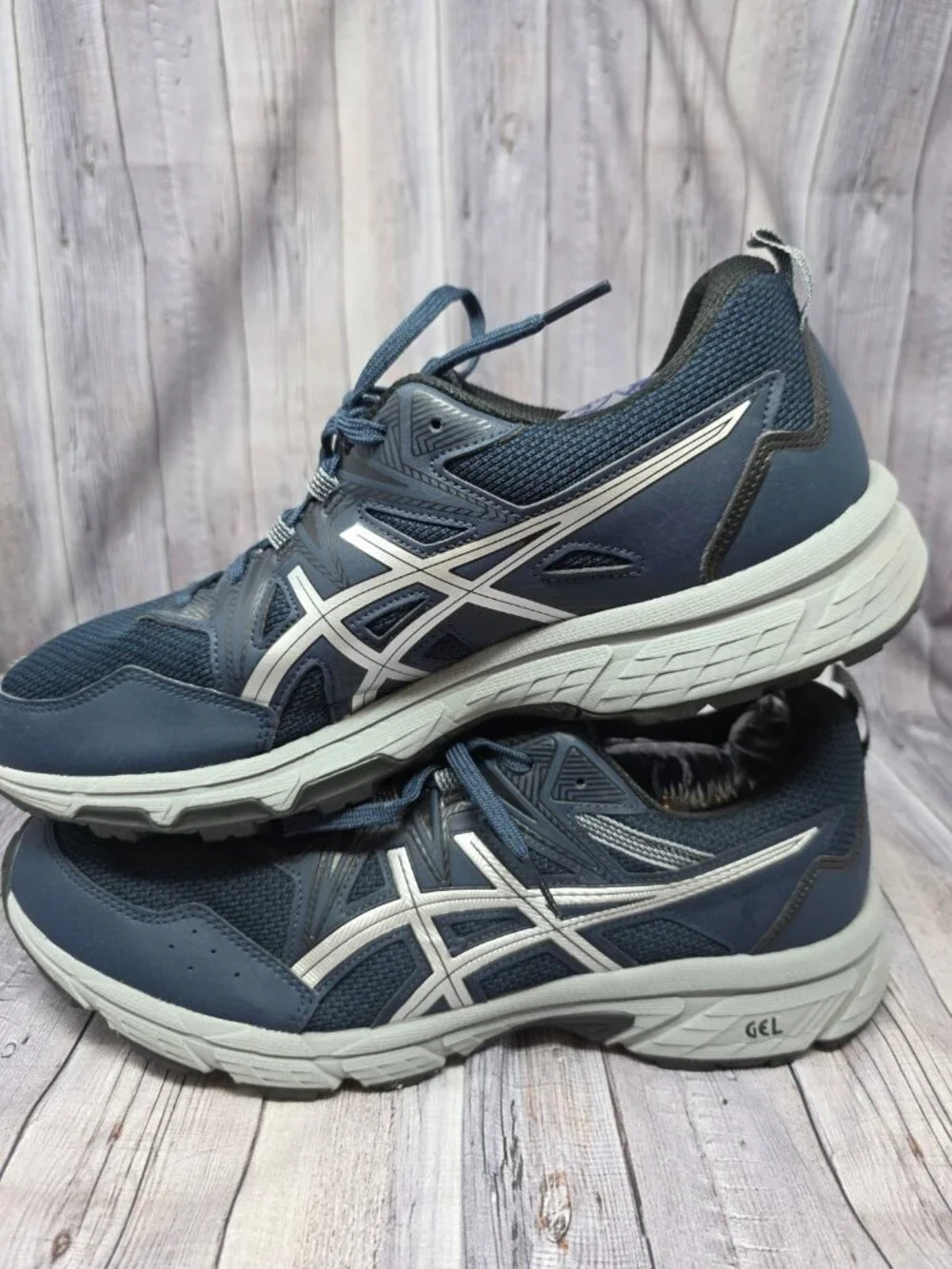 ASICS Gel-Venture Athletic Trail Running Shoes Navy Blue Mens Size 12 #1011A824